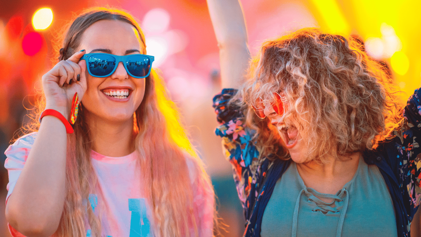 two hapipod homeshare people enjoying life at a festival