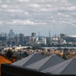 rooftop vision of the London skyline including Wembley arch